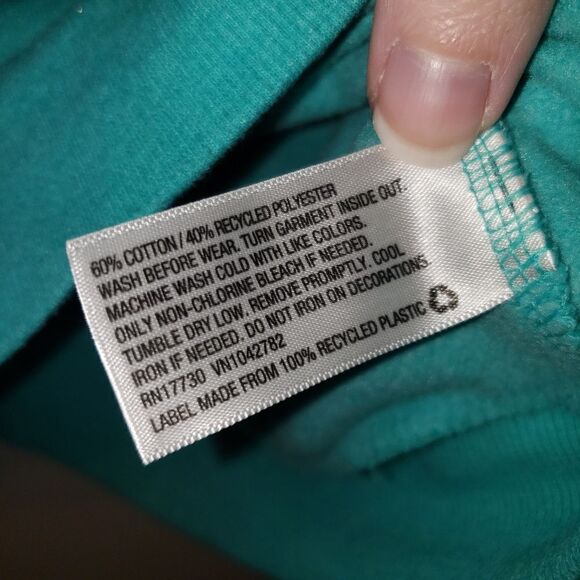 CAT & JACK TEAL BLUE KINDNESS CREW GRAPHIC PULLOVER SWEATSHIRT SIZE XL 14/16 - Picture 4 of 5